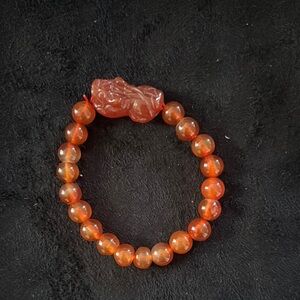 Elegant Orange Beaded Bracelet